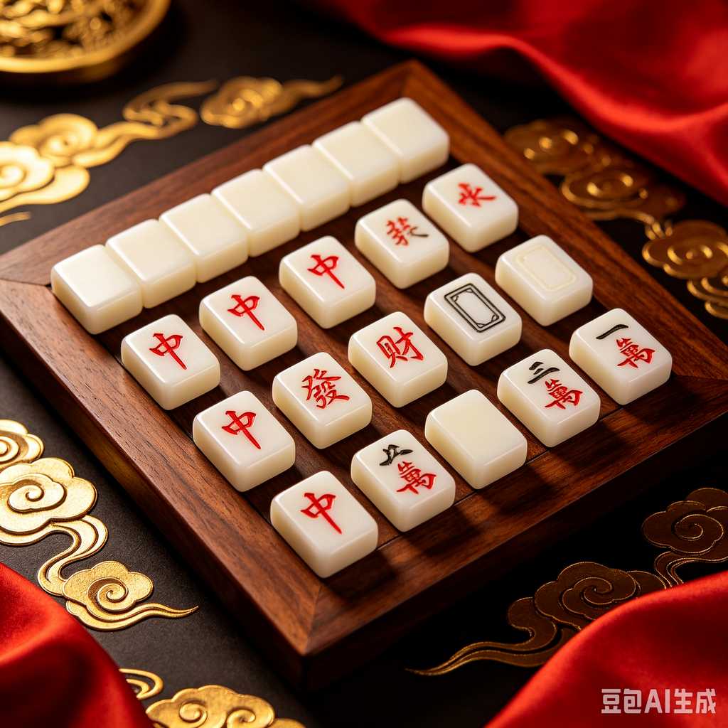 elegant text mahjong tiles