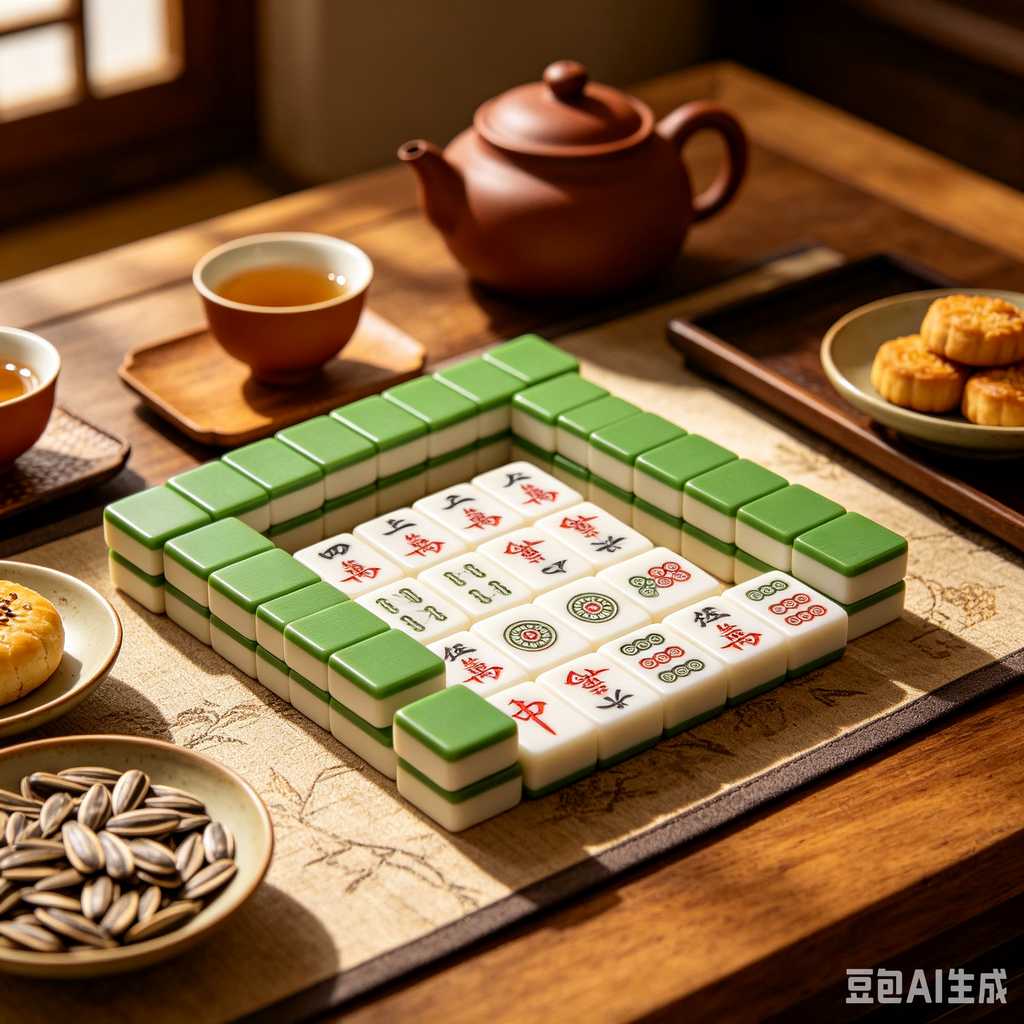 printed logo mahjong set